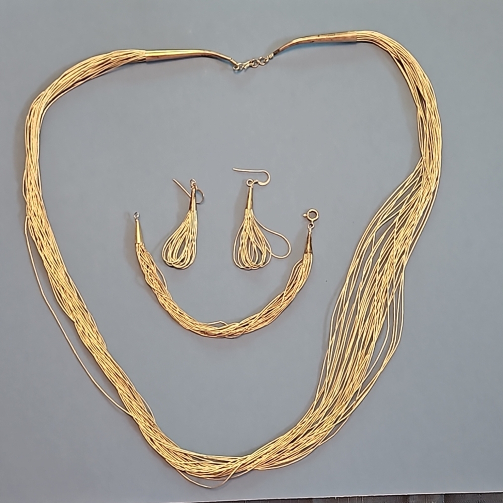 Liquid sterling set- necklace, earrings and bracelet